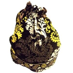 Vera Bradley Ditty Bag Baroque Drawstring Closure Plastic Lining